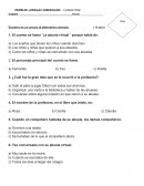 PRUEBA DE LENGUAJE Y COMUNICACIÓN