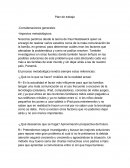 El nuevo Plan de trabajo