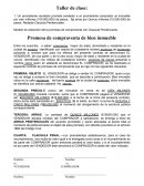 Promesa de compraventa de bien inmueble