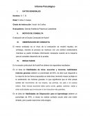 Informe de evaluacion psicologica.