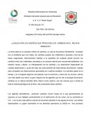 ¿Cuales son los agentes que producen los cambios en el relieve terreste?