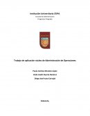 Trabajo de aplicación núcleo de Administración de Operaciones