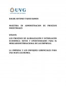 LOS PROCESOS DE GLOBALIZACIÓN E INTREGACIÓN ECONÓMICA: RETOS Y OPORTUNIDADES PARA EL MERCADEOINTERNACIONAL DE LAS EMPRESAS
