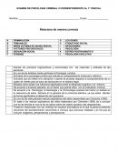 EXAMEN DE PSICOLOGÍA CRIMINAL II CORRESPONDIENTE AL 1° PARCIAL