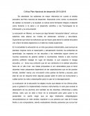 Crítica Plan Nacional de desarrollo 2013-2018