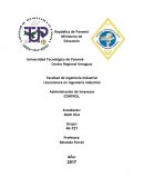 Analisis de el control Administración de Empresas