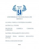 TRABAJO FINAL: MODELO EDUCATIVO ACTUAL