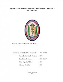 MUJERES EMBARAZADAS ADULTAS: PREECLAMPSIA Y ECLAMPSIA. Página 1
