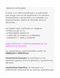 SERVICOS HOTELEROS. Página 1