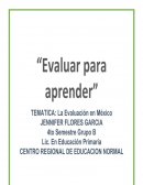 Evaluar para aprender