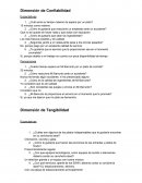 Dimensión de Confiabilidad Expectativas