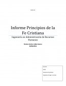 Diseño de un Informe Principios de la Fe Cristiana