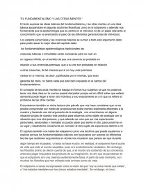“EL FUNDAMENTALISMO Y LAS OTRAS MENTES “. Página 1