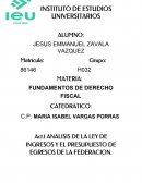 ANALISIS DE LA LEY DE INGRESOS Y EL PRESUPUESTO DE EGRESOS DE LA FEDERACION