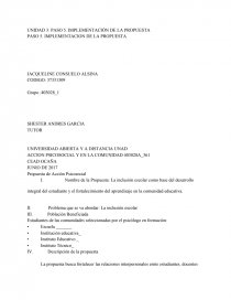 PASO 5. IMPLEMENTACION DE LA PROPUESTA. Página 1