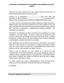 DISCURSO DE DESPEDIDA A LOS ALUMNOS QUE EGRESAN DE SEXTO GRADO