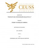 PROYECTO DE INTERVENCIÓN EDUCATIVA II