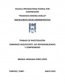 EMBARAZO ADOLESCENTE: SUS REPONSABILIDADES Y COMPROMISOS