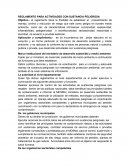 REGLAMENTO PARA ACTIVIDADES CON SUSTANCIA PELIGROSA