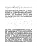 De Las Obligaciones A La Sensibilidad