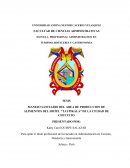 MANEJO SANITARIO DEL AREA DE PRODUCCION DE ALIMENTOS DEL HOTEL “TAYPIKALA” DE LA CIUDAD DE CHUCUITO