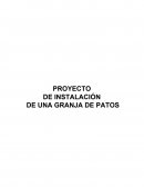 PROYECTO DE UNA GRANJA DE PATOS