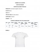 CUADRO DE MEDIDAS TIPO POLO MASCULINO
