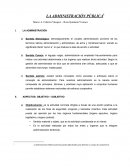 LA ADMINISTRACIÓN PÚBLICA ASPECTOS: OBJETIVO – SUBJETIVO