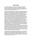 Biodiversidad. Como concepto debemos de entender que es biodiversidad que comprende