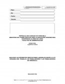 ANALIZAR LAS DIFERENTES PRESTACIONES LABORALES SEGÚN LA LEY ORGANICA DEL TRABAJO, LOS TRABAJADORES Y LAS TRABAJADORAS