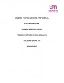 Valores para el ejercicio profesional