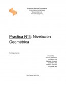 Practica N°4: Nivelacion Geométrica