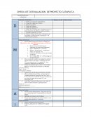 CHECK LIST DE EVALUACION DE PROYECTO CATAPULTA