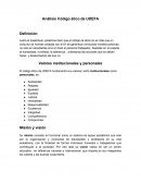 Análisis Código ëtico de UDEFA
