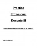 Informe Practica Profesional Docente 3-Profesorado de Quimica