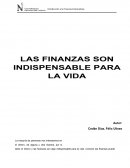 LAS FINANZAS SON INDISPENSABLE PARA LA VIDA