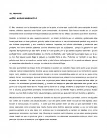 EL PRINCIPE NIKOLAS MAKIAVELO. Página 1