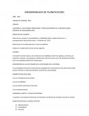 MEMORANDUM DE PLANIFICACION AÑO : 2016