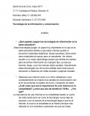 LAS TICS Análisis. ¿Qué papeles juegan las tecnologías de información en la parte educativa?