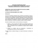 Actividad de reconocimiento del curso. Ideas e instituciones políticas en Colombia