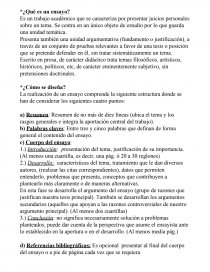 Estructuras del ensayo. ¿Cómo debe ser la extensión y el estilo del ensayo?. Página 1