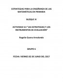 Actividad Las estrategias y los instrumentos de evaluación