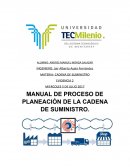 MANUAL DE PROCESO DE PLANEACIÓN DE LA CADENA DE SUMINISTRO