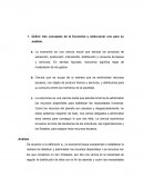 Definir tres conceptos de la Economía y seleccionar uno para su análisis