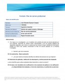 Formato: Plan de carrera profesional Datos de identificación
