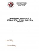 LA IMPORTANCIA DEL ESTUDIO DE LA ESTEQUIOMETRIA Y SU APLICABILIDAD EN LA INDUSTRIA