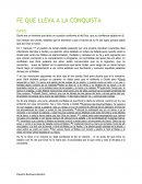 Fe que lleva a la conquista