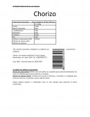 Actividad: Elaboración de una etiqueta Chorizo