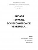 Tema de la Historia socieconomica de venezuela