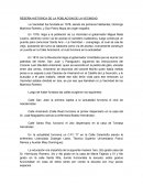 RESEÑA HISTORICA DE LA POBLACION DE LA VECINDAD